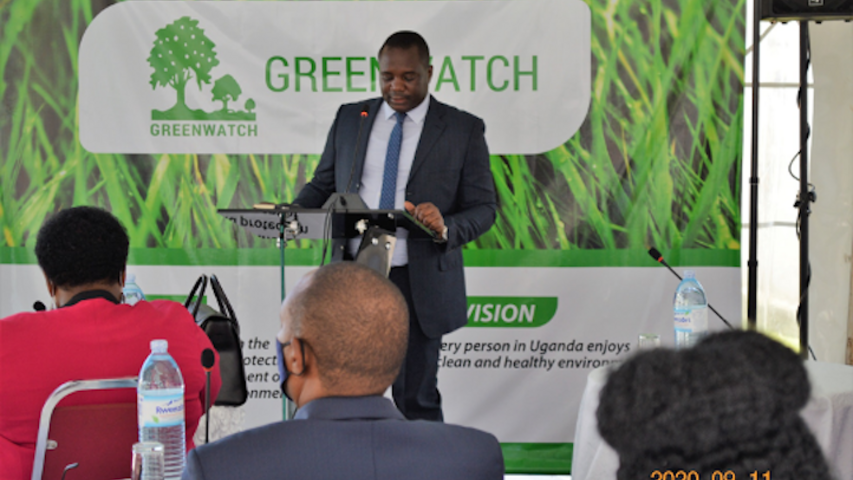 Dr. Peter Davis Mutesasira (PhD), The Dean, Faculty of Law, Uganda Christian University (Standing) presenting before judges on Climate Litigation as a Tool for Promoting Climate Justice in Uganda