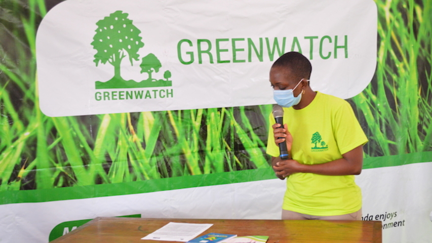 Greenwatch Director and Legal counsel Samantha Atukunda K Mwesigwa giving her introductory remarks