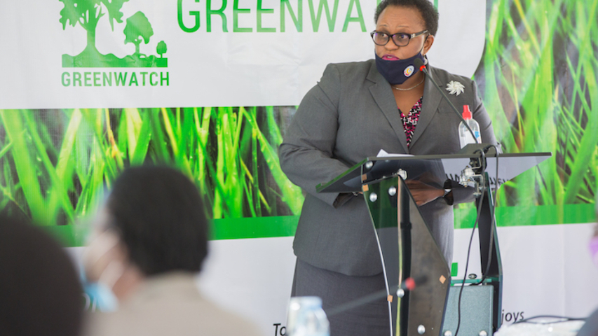 Justice Linda Lillian Tumusiime on behalf of the participants thanks the Chief Justice for officiating the judicial training on climate justice, 2020